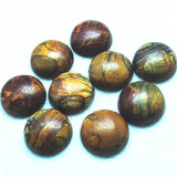 5PCS Picaso Stone Cabochons 20MM Round Shape Loose Beads No Hole