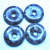 5PCS 30mm Labradorite Stone Donut Round Shape DIY Jewelry Findings