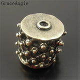 5PCS Antiqued Bronze Copper Charm Pendants 18mm