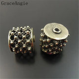 5PCS Antiqued Bronze Copper Charm Pendants 18mm