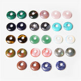 5PCS Natural Stone Round Mixed Pendants Tiger Eye Agat Child Couple Gift