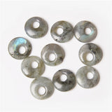 5PCS Natural Stone Round Mixed Pendants Tiger Eye Agat Child Couple Gift