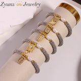 Virgin Mary Bracelet Heart Star Elastic Cross Religion Jewelry Gift