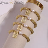 Virgin Mary Bracelet Heart Star Elastic Cross Religion Jewelry Gift