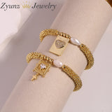 Virgin Mary Bracelet Heart Star Elastic Cross Religion Jewelry Gift