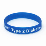 5PCS Diabetic Bracelets Medical Alert Insulin Dependent Silicone Wristband