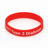 5PCS Diabetic Bracelets Medical Alert Insulin Dependent Silicone Wristband