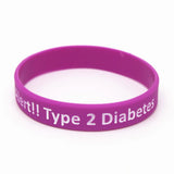 5PCS Diabetic Bracelets Medical Alert Insulin Dependent Silicone Wristband