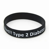 5PCS Diabetic Bracelets Medical Alert Insulin Dependent Silicone Wristband