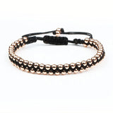 5PCS Copper Bead Bracelet Braid Charm Jewelry