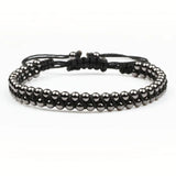 5PCS Copper Bead Bracelet Braid Charm Jewelry