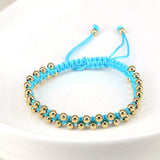 5PCS Copper Bead Bracelet Braid Charm Jewelry