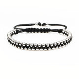 5PCS Copper Bead Bracelet Braid Charm Jewelry