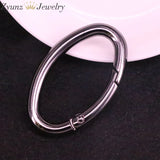 5PCS Oval Ring Spring Opening Purse Making Hardware Snap Trigger Clip