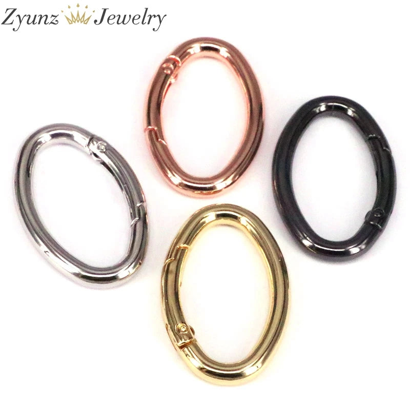 5PCS Oval Ring Spring Opening Purse Making Hardware Snap Trigger Clip