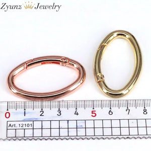 5PCS Oval Ring Spring Opening Purse Making Hardware Snap Trigger Clip