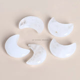 5PCS Pack Moon Statue Gemstone 30x9MM Healing Crystal Reiki Stones