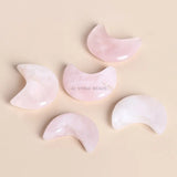 5PCS Pack Moon Statue Gemstone 30x9MM Healing Crystal Reiki Stones