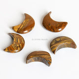 5PCS Pack Moon Statue Gemstone 30x9MM Healing Crystal Reiki Stones