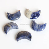 5PCS Pack Moon Statue Gemstone 30x9MM Healing Crystal Reiki Stones