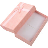 5PCS Bowknot Necklace Bracelet Earring Ring Case, Style-4 Rectangle