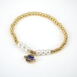 5PCS Pearl Shell Star Bangle Enamel Moon Charms Bracelet Girls Gift