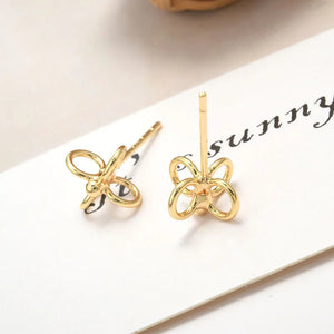 5PCS Pearl Earrings DIY Bridal Earrings Material Cutout Ring Clipped Pearl