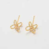 5PCS Pearl Earrings DIY Bridal Earrings Material Cutout Ring Clipped Pearl