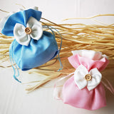 5PCS Polyester Bag Jewelry Packaging Pouch Cosmetic Candy Wedding Gift Bags