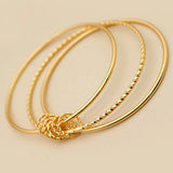 5PCS Punk Gothic Plated Bracelets Female Knot Twist Bangles for Women Jewelry