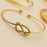 5PCS Punk Gothic Plated Bracelets Female Knot Twist Bangles for Women Jewelry
