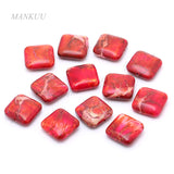 5PCS Red Natrual Stone Sea Sediment Jaspers Loose Beads DIY Jewelry