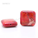 5PCS Red Natrual Stone Sea Sediment Jaspers Loose Beads DIY Jewelry