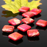 5PCS Red Natrual Stone Sea Sediment Jaspers Loose Beads DIY Jewelry