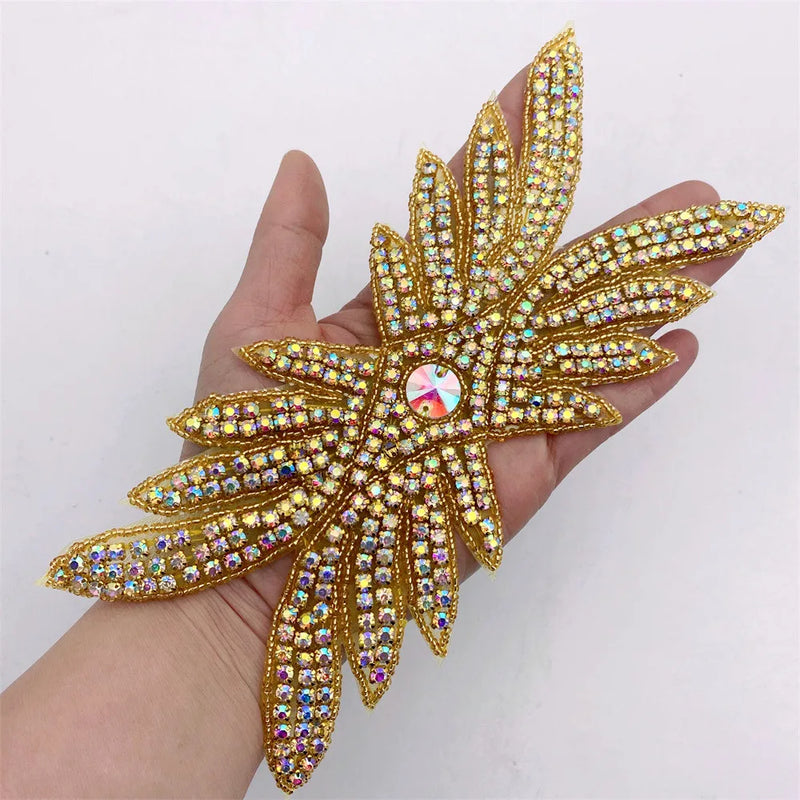 5PCS Rhinestone Elastic Waistband Stretch Crystal Beads DIY