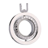 5PCS Rotatable Rhinestone Glass Locket Pendant Photo Necklace Keychain