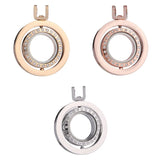 5PCS Rotatable Rhinestone Glass Locket Pendant Photo Necklace Keychain
