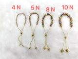 5PCS Round Ball Beads Charm Bracelet & Bangles Rose Silver Jewelry Hand Chain