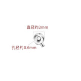 5PCS S925 Sterling Silver Finish Button Smooth Surface Positioning Bead