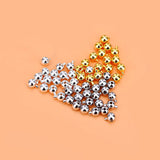 5PCS S925 Sterling Silver Finish Button Smooth Surface Positioning Bead