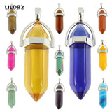5PCS/SET Pendulum Natural Stone Pendants For Necklace Charm