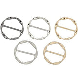 5PCS Scarf Ring Clip for Women T-Shirt Twist Knot Clip