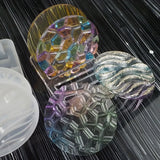5PCS Silicone Mold Wave Diamond Stripe Cup Pad Tray