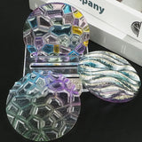 5PCS Silicone Mold Wave Diamond Stripe Cup Pad Tray