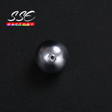 5PCS Natural Sliver Shell Pearl Powder Round Beads 6 8 10 12mm