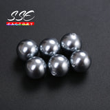 5PCS Natural Sliver Shell Pearl Powder Round Beads 6 8 10 12mm