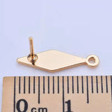 5PCS Small Geometric Ear Needles Glossy Diamond Shape DIY Earrings Bridal Making