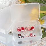 5PCS Small Semi-Transparent Plastic Jewelry Boxes