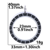 5PCS Stainless Steel Glass Charm Floating Locket Pendants