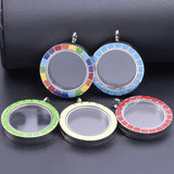 5PCS Stainless Steel Glass Charm Floating Locket Pendants